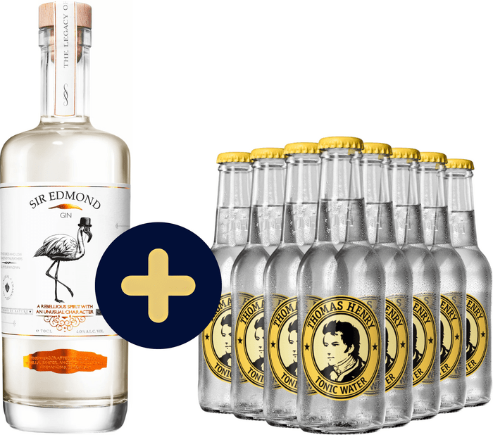Bundle Sir Edmond Gin + 8x Thomas Henry Tonic Water free