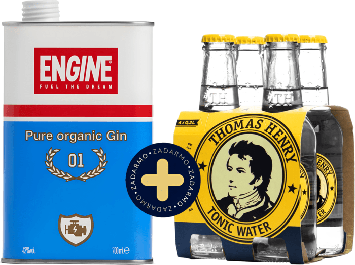 Set Engine Organic Gin + 4x Thomas Henry Tonic Water zdarma