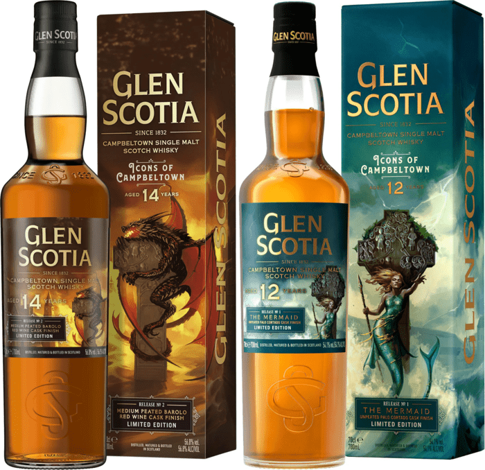 Set Glen Scotia Icons of Campbeltown 12 Year old + 14 Year old