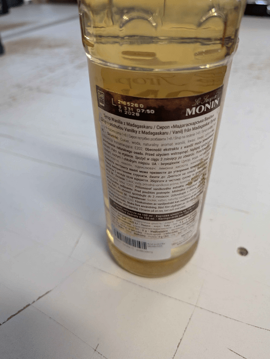 Monin Vanilka 1l - poškodený