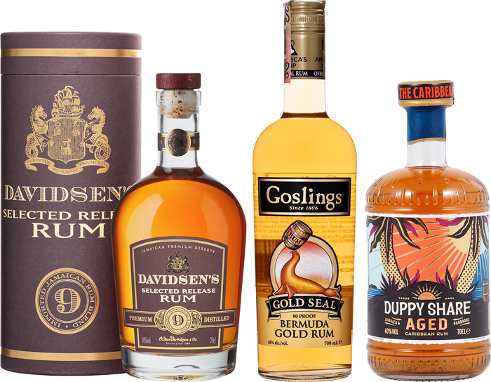 Bundle The Duppy Share Spiced + Davidsen&#039;s Selected Release + Goslings Gold