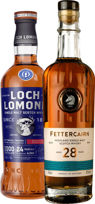 Bundle Fettercairn 28 Year Old + Loch Lomond 24 Year Old The Open 152nd Royal Troon 