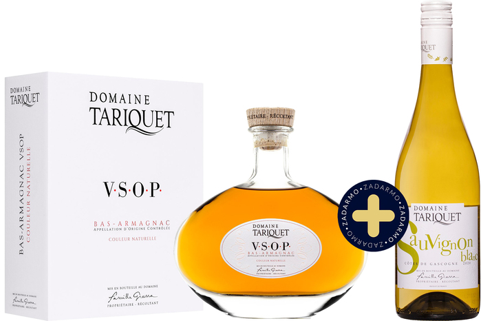 Set Tariquet VSOP v karafe + Domaine Tariquet Sauvignon Blanc 2020 zdarma