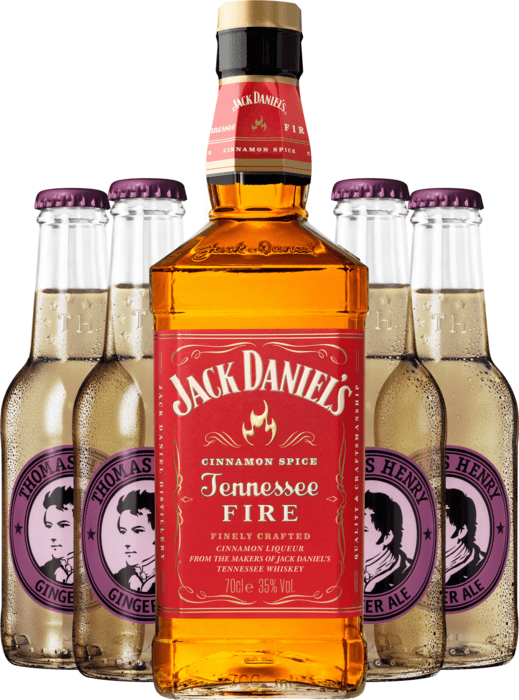 Set Jack Daniel’s Fire + 4x Thomas Henry Ginger Ale