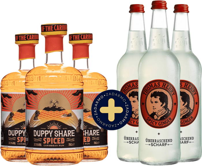 Set 3x The Duppy Share Spiced + 3x Thomas Henry Ginger Beer 0,75l zadarmo