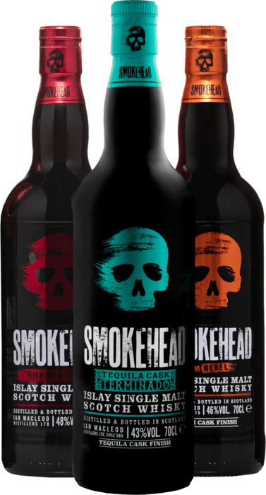 Set Smokehead Rum Rebel + Sherry Bomb + Tequila Cask