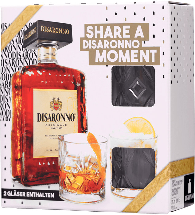 Disaronno + 2 glasses