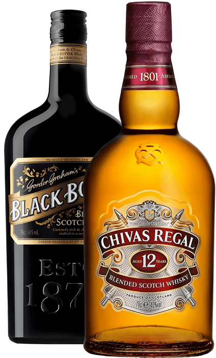 Set Black Bottle + Chivas Regal 12 letá