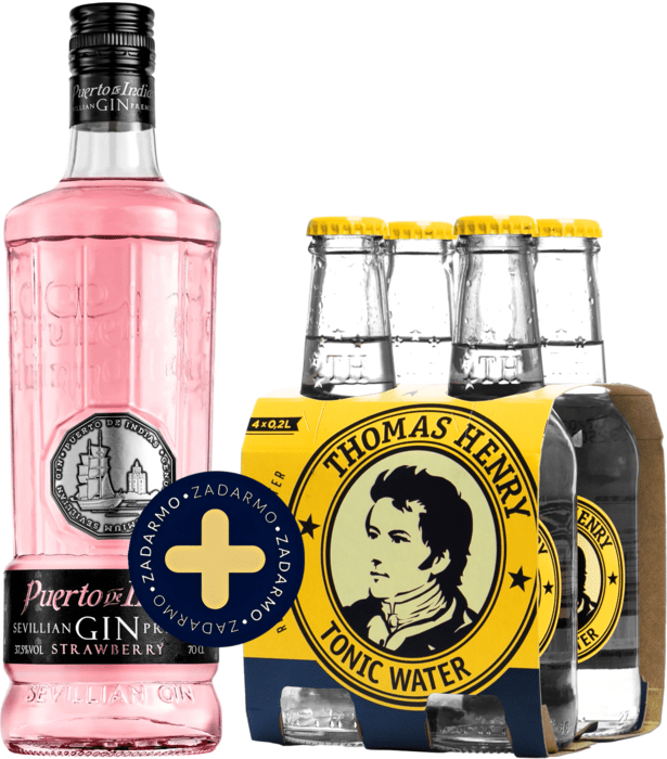 Set Puerto de Indias Strawberry + 4x Thomas Henry Tonic free
