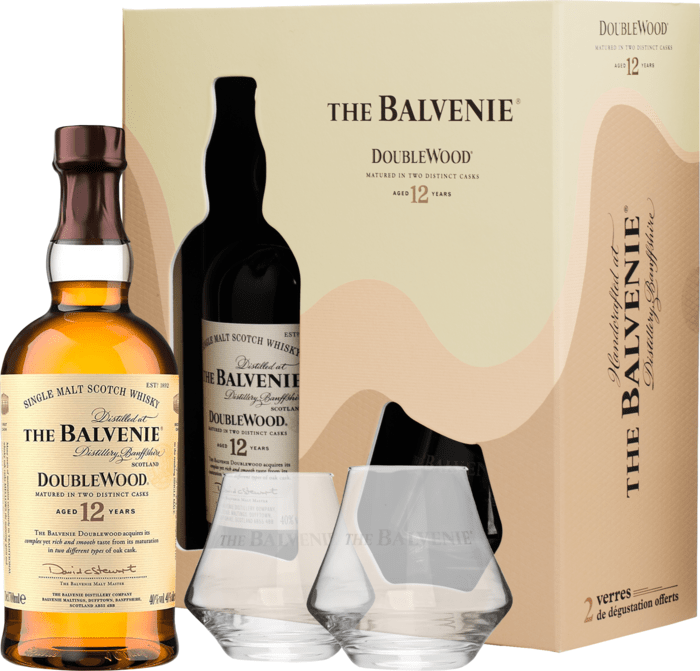 The Balvenie 12 Year Old Doublewood + 2 glasses