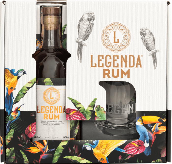 Legenda Rum + 1 glass - damaged package
