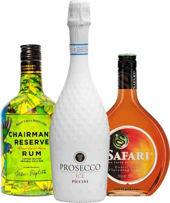 Set Chairman&#039;s Original Parrot + Licor Safari + Piccini Ice Demi-sec