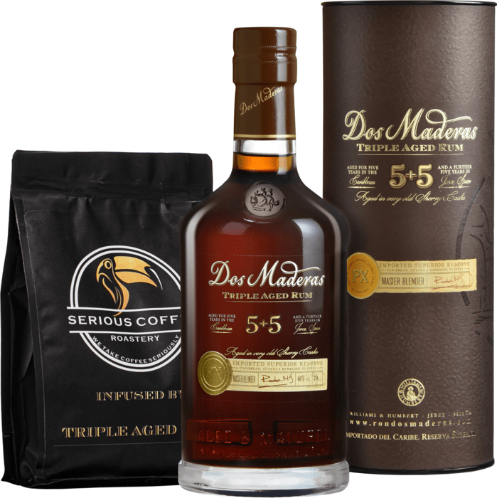 Bundle Dos Maderas PX 5+5 + Serious Coffee Roastery Infused Coffee 250 g