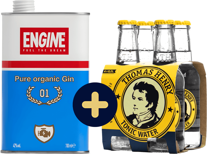 Bundle Engine Organic Gin + 4x Thomas Henry Tonic Water free