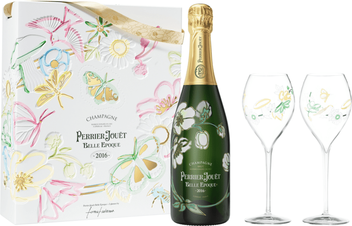 Perrier-Jouët Belle Epoque Brut 2016 s 2 pohármi