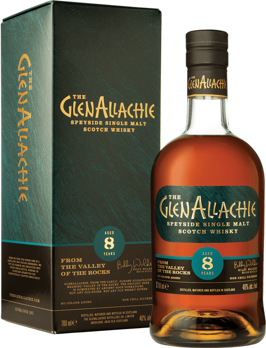 The GlenAllachie 8 Years Speyside Single Malt - damaged box