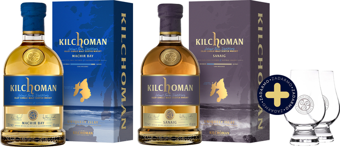 Bundle Kilchoman Sanaig + Machir Bay + 2 glasses free