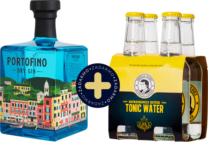Set Portofino Dry Gin +  4Pack Thomas Henry Tonic Water Zdarma