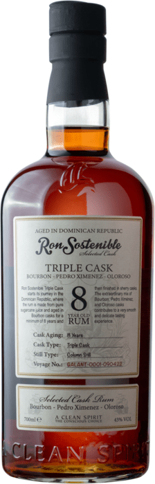 Ron Sostenible 8 ročný Triple Cask