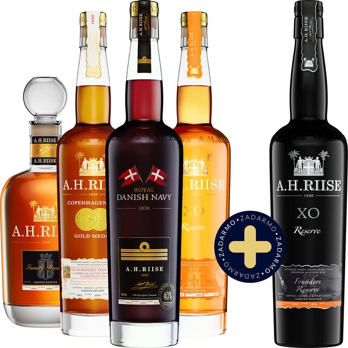 Set A.H.Riise výber + A.H. Riise XO Founder&#039;s Reserve Batch 5 zadarmo