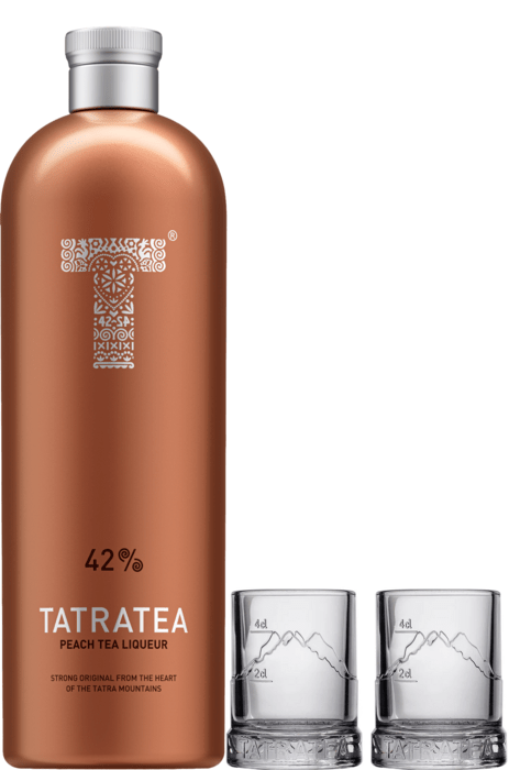 Tatratea Peach &amp; White s 2 pohármi