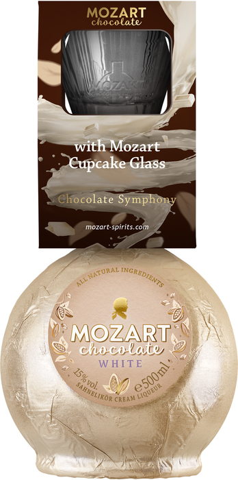 Mozart Chocolate White + Cupcake pohár