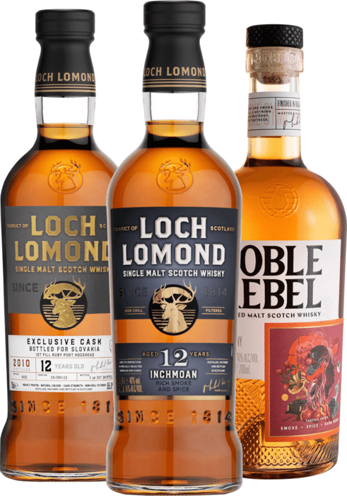 Set Loch Lomond 2008 Slovakia + Inchmoan + Noble Rebel