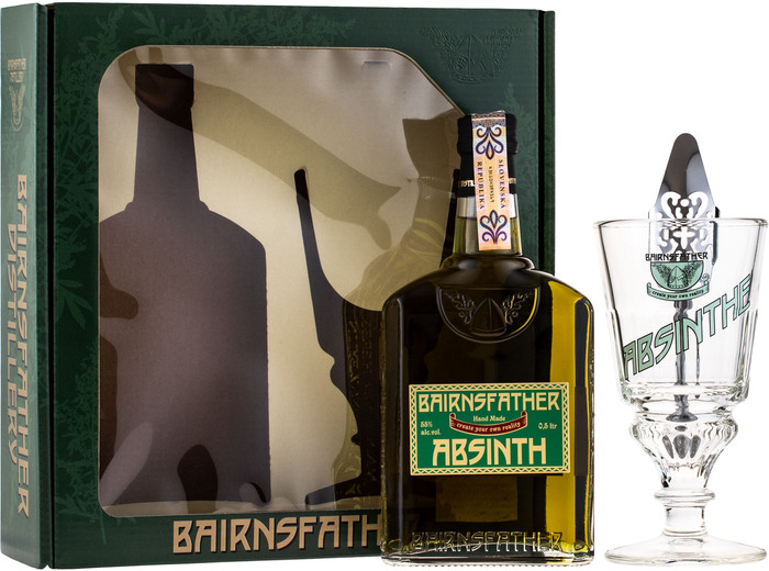 Bairnsfather Absinth + sklenice + lžička