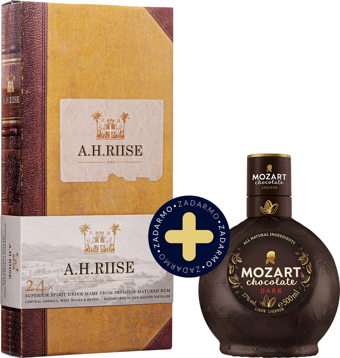 Bundle A.H. Riise 24 Experiences 2022 24 x 0,02l + Mozart Chocolate Dark free