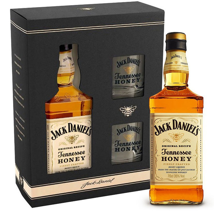 Jack Daniel&#039;s Honey + 2 glasses