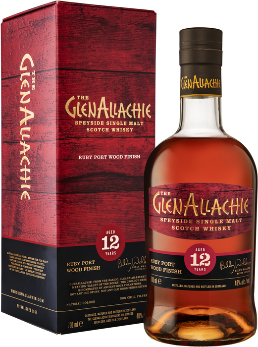 The GlenAllachie 12 Year Old Ruby Port Wood Finish