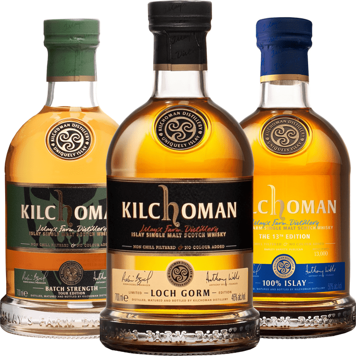 Set Kilchoman Uniquely Islay + Loch Gorm 2024 + 100 % Islay 2023