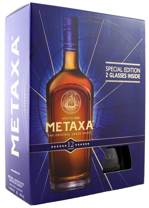 Metaxa 12* + 2 poháre