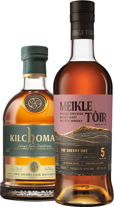 Bundle Kilchoman Fino Sherry Cask Matured + Meikle Toir 5 Year Old The Sherry One