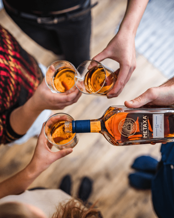 Metaxa 12* + 2 poháre