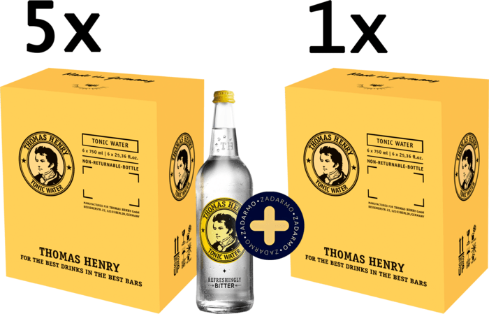 Set Thomas Henry Tonic Water 5+1 karton zdarma 0,75l