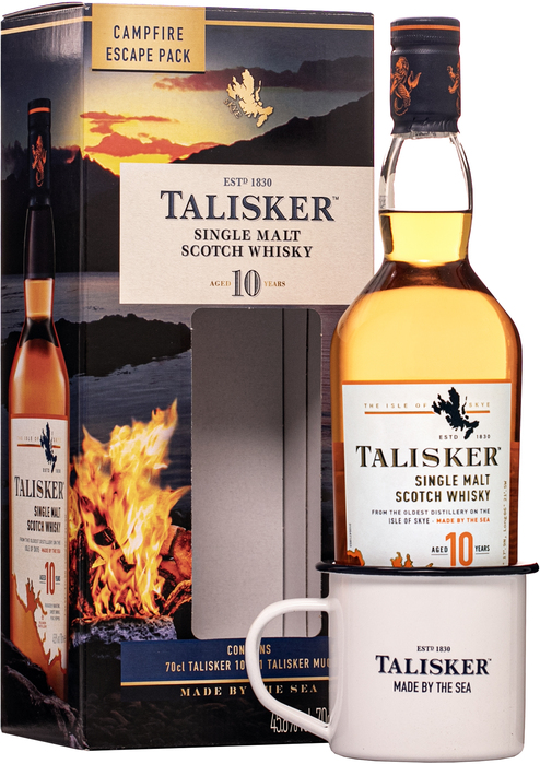 Talisker 10 Year Old + Tin Mug - Island single malt whisky | Bondston