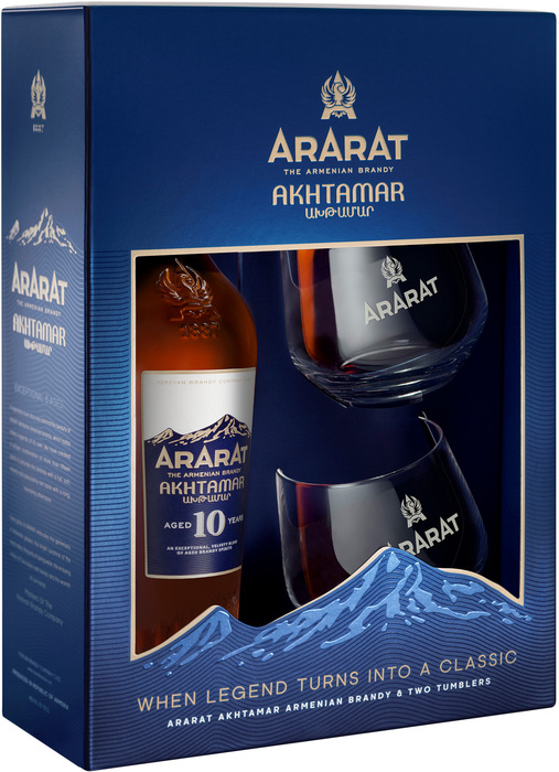 Ararat 10 letá + 2 sklenice