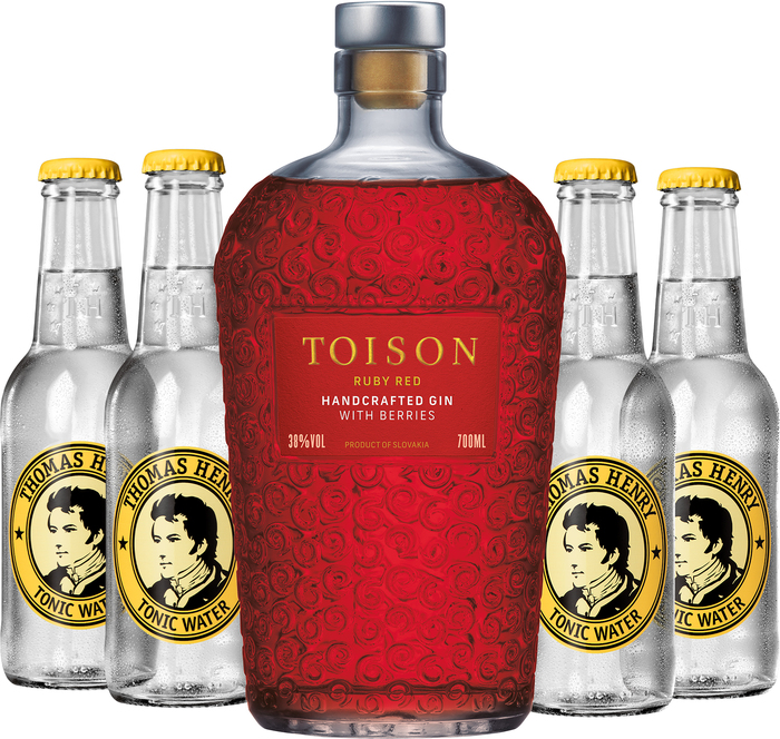 Set Toison Ruby Red + 4x Thomas Henry Tonic Water