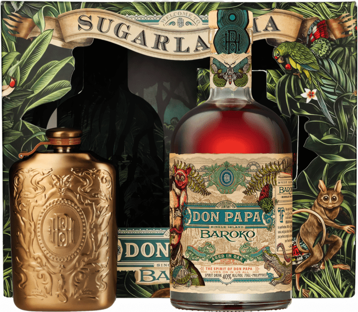 Don Papa Baroko + flask