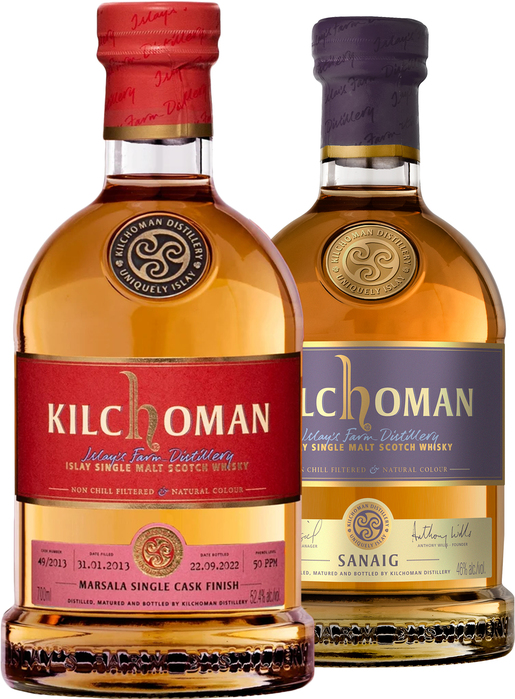 Set Kilchoman Marsala Single Cask 2022 + Sanaig