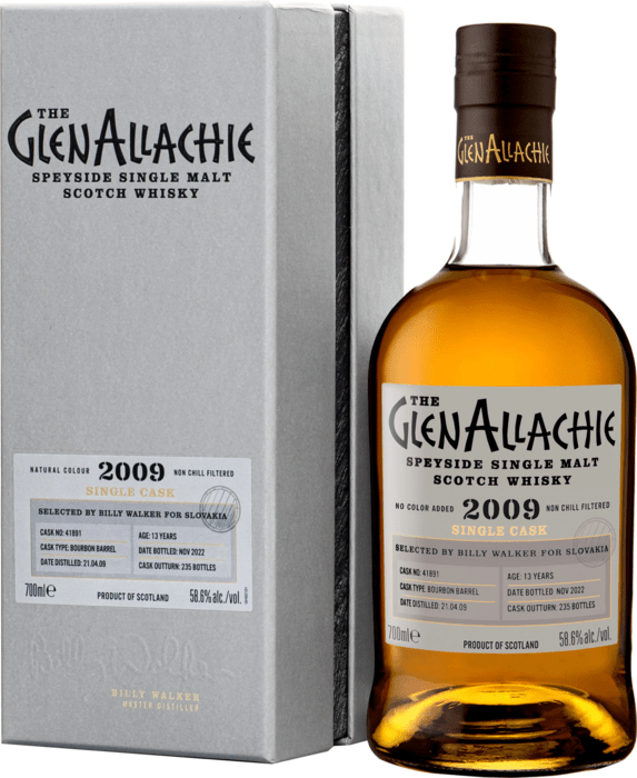 The GlenAllachie 13 Year Old Single Cask 2009 Selected by Billy Walker for Slovakia