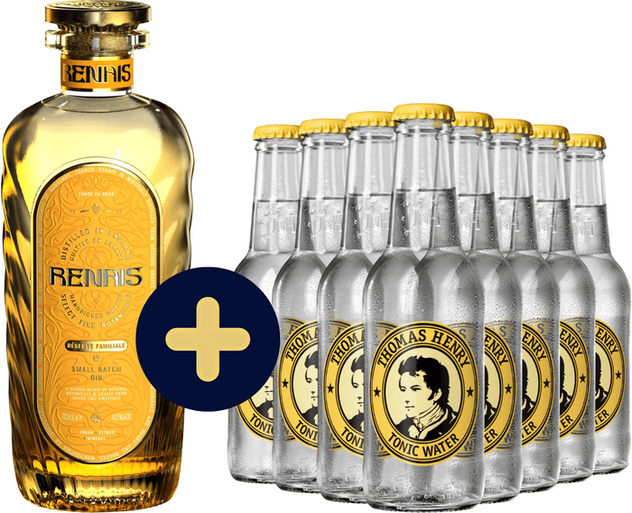 Bundle Renais Small Batch Gin + 8x Thomas Henry Tonic Water free