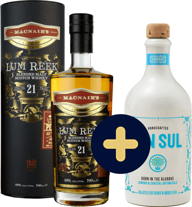 Set MacNair&#039;s Lum Reek 21 ročná Peated + Gin Sul zadarmo