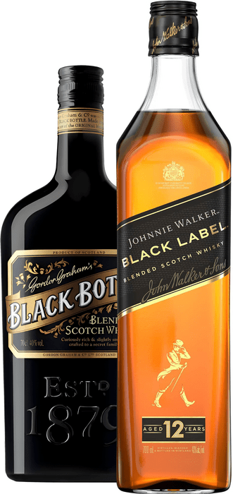 Set Black Bottle + Johnnie Walker Black Label 12 letá