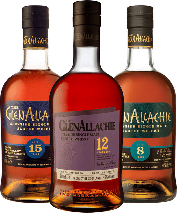 Set The GlenAllachie 8 ročná Speyside + 12 ročná + 15 ročná