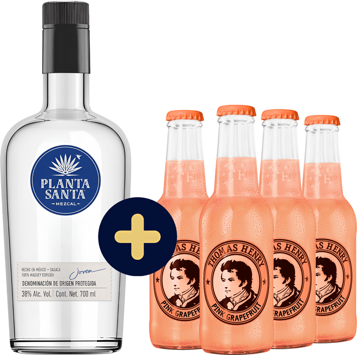 Set Mezcal Planta Santa Joven + 4x Thomas Henry Grapefruit 0,2 l zadarmo