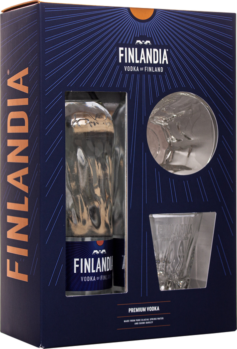 Finlandia + 2 sklenice