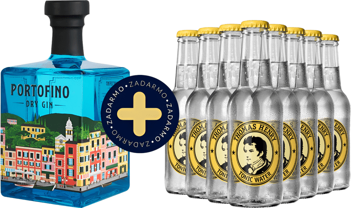 Set Portofino Dry Gin + 8x Thomas Henry Tonic Water zadarmo