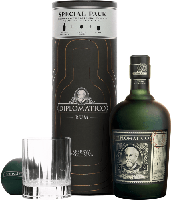 Diplomatico Reserva Exclusiva + sklenice + forma na led